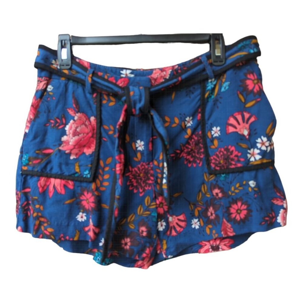 LOFT Linen Blend Floral Shorts Size 4